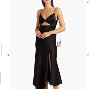 Alice + Olivia  harmony cutout satin-crepe midi dress Size 2